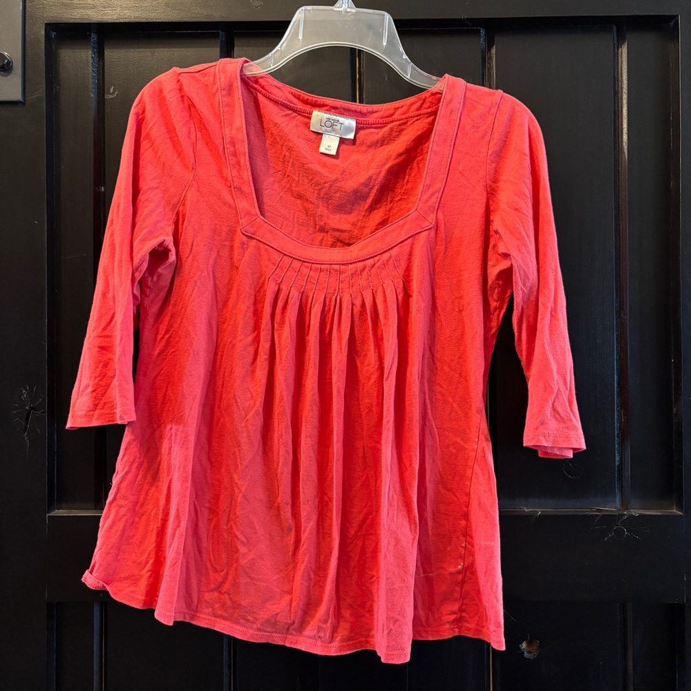 Peach colored Ann Taylor loft shirt